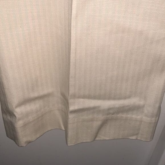 Liz Claiborne Audra Womens Off-White Straight-Leg Pants Size 12 Cotton Blend - Picture 10 of 14